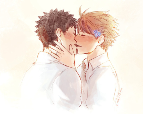 kittlekrattle:  “Happy birthday, Tooru.” (iwa’s gifts to oikawa listed in the captions) 