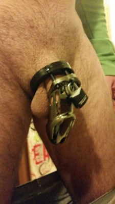 Kevinamy9:What A Great Valentines Gift I Got My Hubby. Love Locking Up His Cock