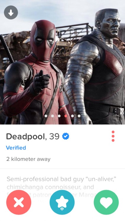kylosanakins:deadpool has a fucking tinderhonestly whoever is coming up with this genius marketing i