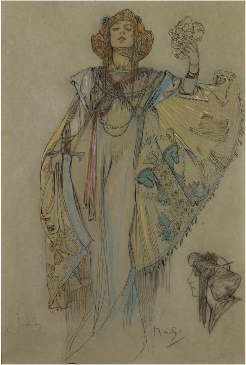 songesoleil:Judith.Art by Alfons Mucha. (1860-1939)