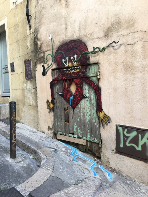 Street art at Cours Julien. Did end up with a stalker, did escape. Great success. 