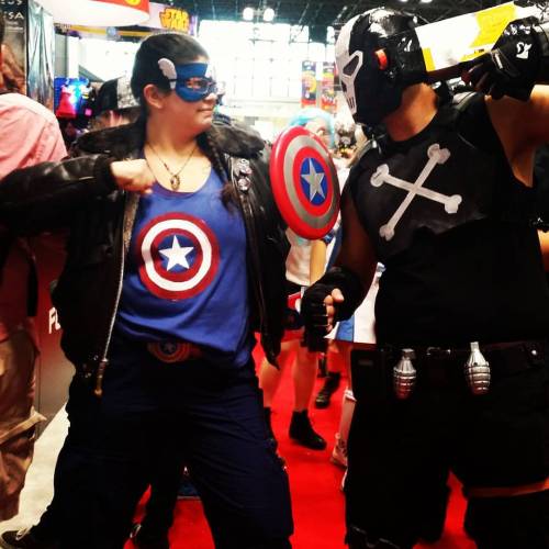 Had a lot of fun fighting this Crossbones! #CaptainAmerica #nycc15