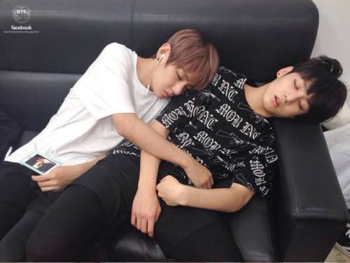 bangtanshizzle - Just in case you’re not feeling great today, here is Tae and his adorable sleeping...
