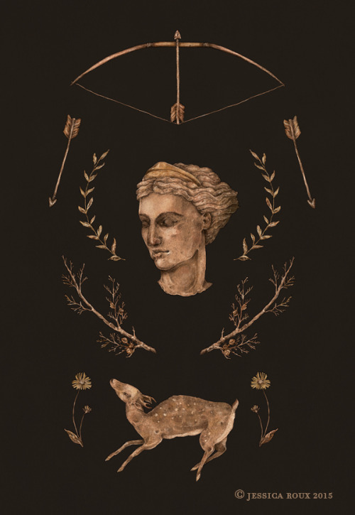 jessicaroux:Artemis, created for the 1001 Knights books. She is the ancient Greek deity of the hunt,