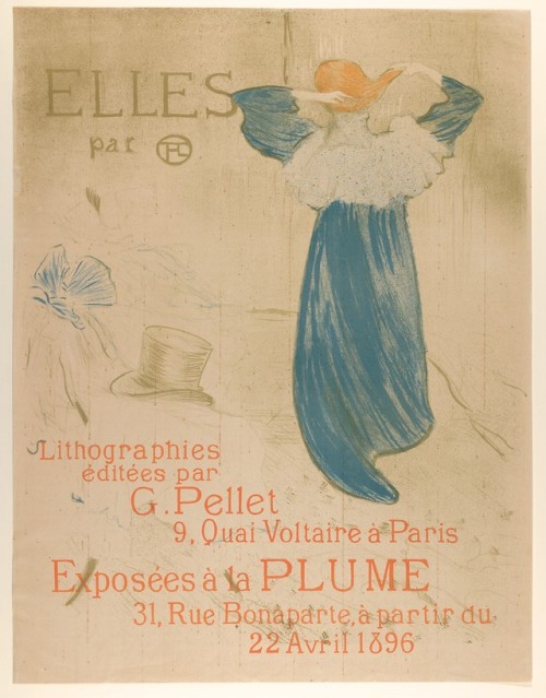 Elles (poster for 1896 exhibition at La Plume). Henri de Toulouse-Lautrec (French, 1864-1901). Publi