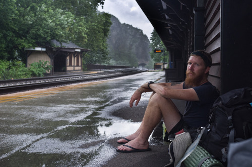 “Ginga Ninja” waiting for the train at Harper’s Ferry.This is where I ended my 201