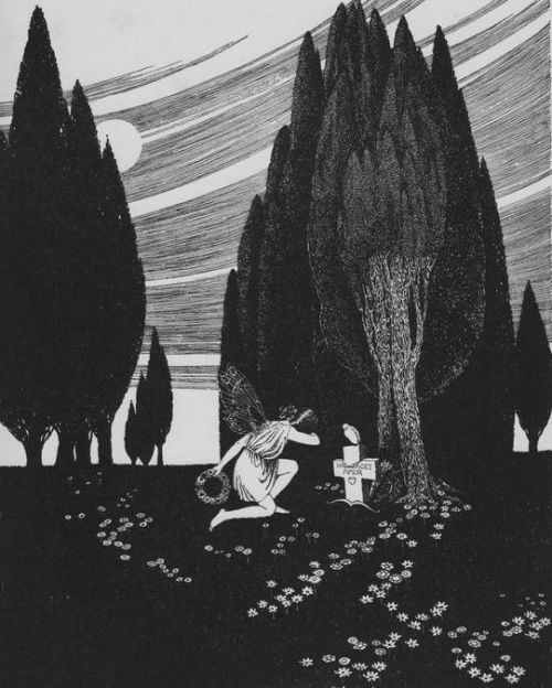 wrath-from-the-unknown:   Ida Rentoul Outhwaite - The Grave of Love (1931)  