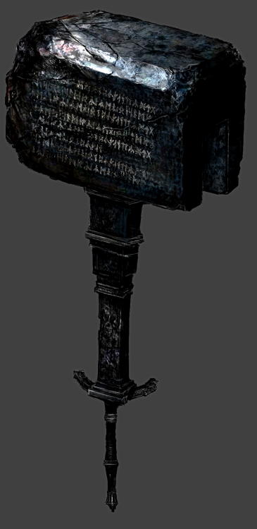 parviocula:⤷ Bloodborne: Weapons: - KirkHammer.“A trick weapon typically used by Healing Church hunt