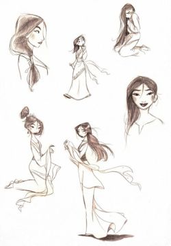 wishingwithwalt:  mulan concept art by David