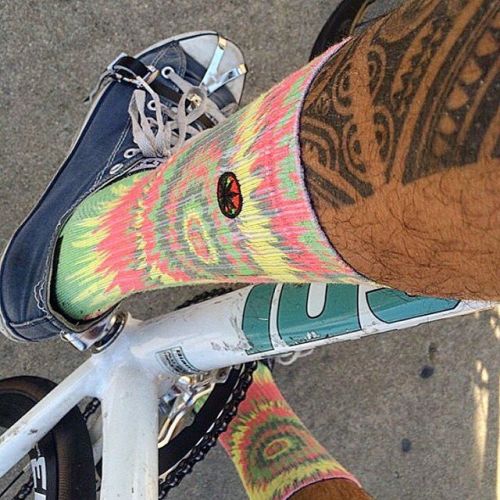 @1lovesociety sportin&rsquo; the #HippieEra Smokey Socks! Head to smokeysocks.com to check out the w