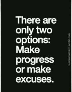 samyjo6542:  Life: Make progress or excuses
