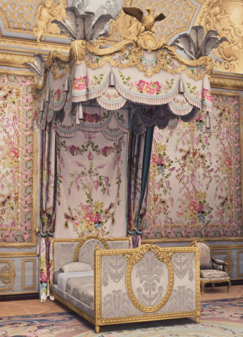felixandresims: Bedchamber of Marie Antoinette with my new canopy :)