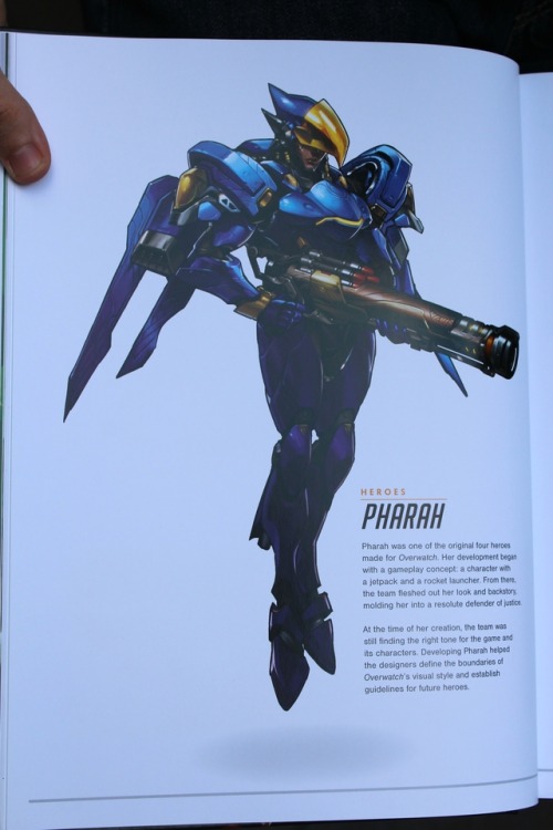 plutonian-taco: The Art of Overwatch: Fareeha “Pharah” AmariPhotos taken with: Canon Rebel T5 This isn’t all there is regarding this character in the artbook, of course, but here’s some of it as a little appetizer. Hope y’all are looking forward