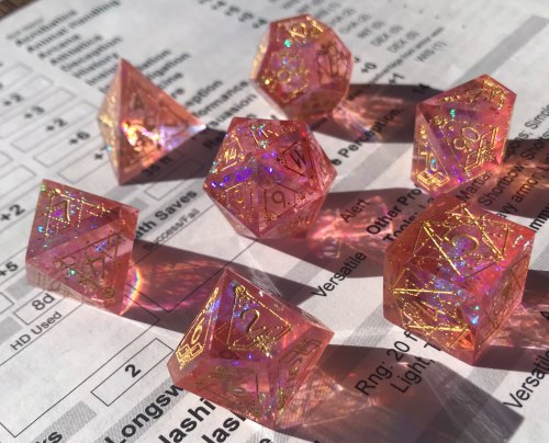 battlecrazed-axe-mage:Okay, I knew I said I was over the whole “precision edged dice with cellophane