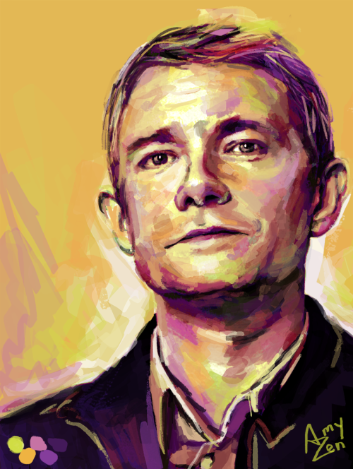 amyzen:John Watson with lime green and bright purple in his color scheme, requested by tinyratfeet