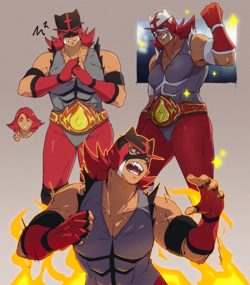 oeilvert:  incineroar. SHES STRONG AND COOL.  this is her theme song 