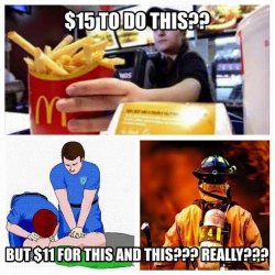 A raise is needed but as someone who makes a little more than ฟ a hour and went through years of education and training in my field it&rsquo;s actually bullshit for someone putting salt on processed food. We should have raised the wage of those who