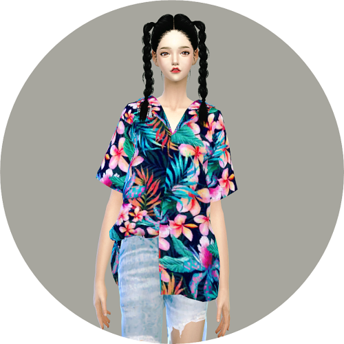 sims4-marigold:   Hawaiian Shirts & Skirt Pants With Belt Hawaiian Shirts Unbalance version_here