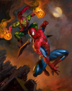 ed-pool:  Spider-Man vs Green Goblin by Julie Bell