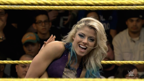 monkeychusetts:That look… I feel like she could have a great run as a heel.  I wanna see her vs Bayl