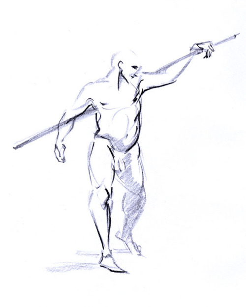 Gesture drawing #5 - Dynamic drawings and 1mn to 2mn posesLudovic #3 - wonderful model from the Moul