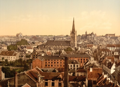 View over Leuven, late 19th century