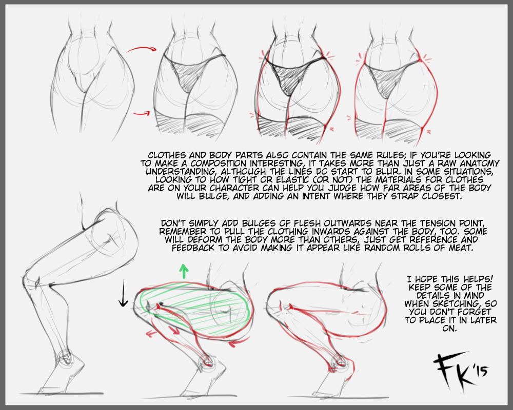 fkevlar:  Art post/tutorial: small details about interaction of body with objects/clothes/itself,