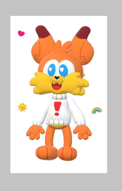 dognova: first time at trying my hand at 3d modeling!! i think bubster came out pretty well!