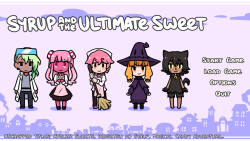 nomnomnamiart:  SYRUP AND THE ULTIMATE SWEET is a visual novel made for YuriJam 2015! it’s about a candy alchemist, syrup, who one day finds a candy golem in her basement workshop. where did she come from?? who the heck made her????? GO FIND OUT!! did