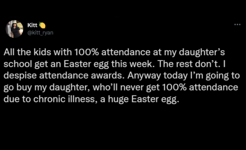 afeelgoodblog:  This woman spoiling her daughter on Easter.   Nothing made me hate classmates more than catching a cold someone and then seeing them awarded perfect attendance later. Like, you got an award for infecting me. And that was my opinion long