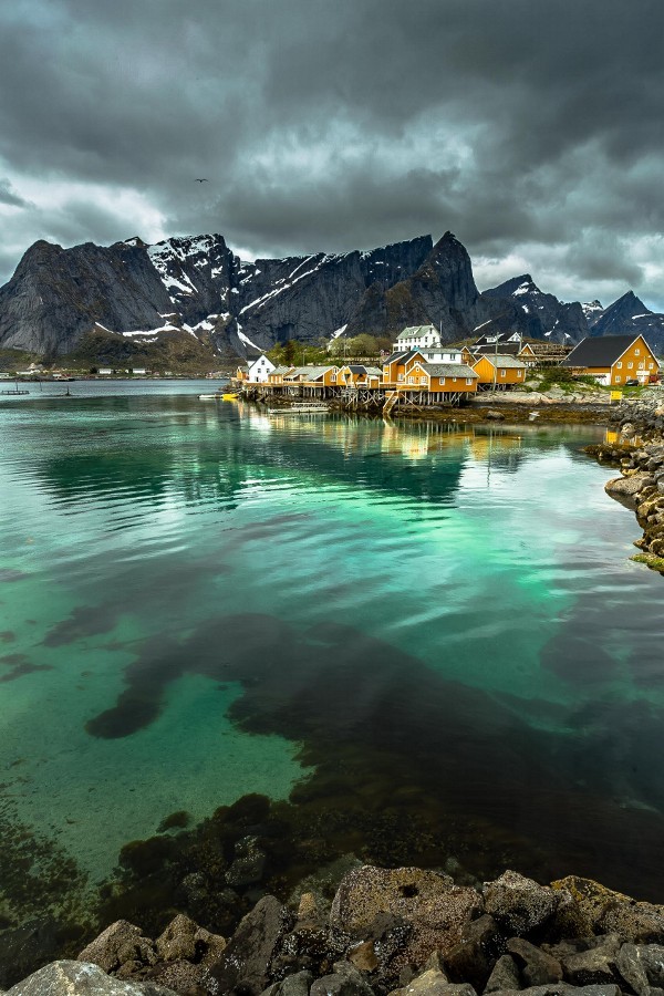 morethanphotography:  Black clouds at Sakrisøy, Lofoten, Norway by EuropeTrotter