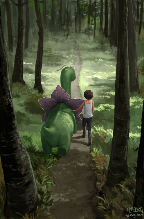 butt-berry:Walking with Meganium