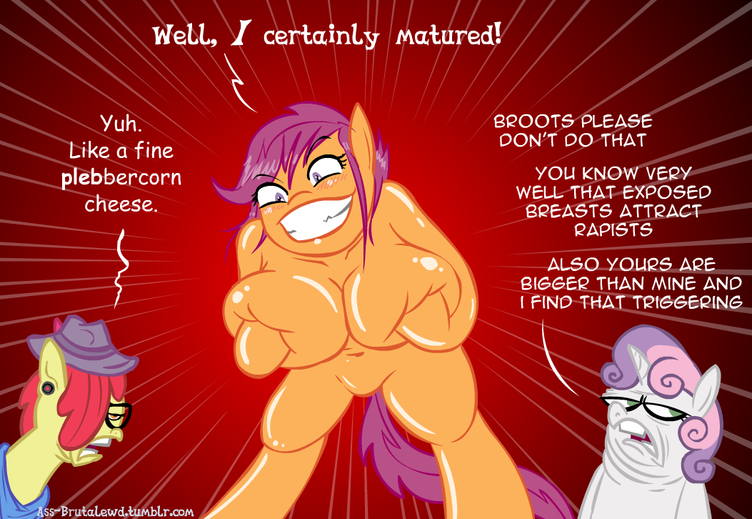 ass-brutalewd:  Let’s meet the rest of the Crusaders: Fury Belle and Hipster ApPLEBloom!