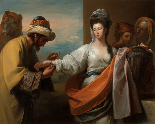 Rebecca Receiving the Bracelet at the Well, Benjamin West, 1775