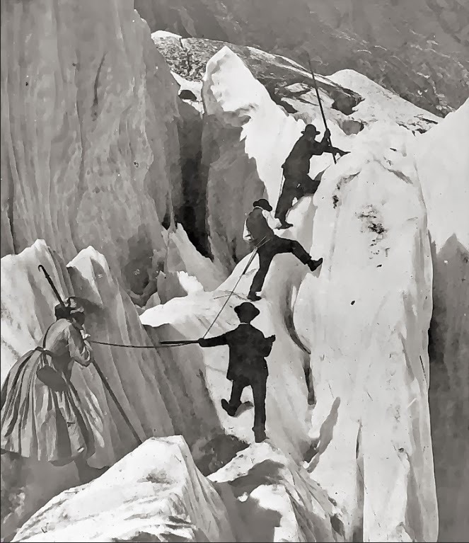 Adolphe Braun
Mountaineers, Grindelwald Glacier, Switzerland, 1863-1864.
