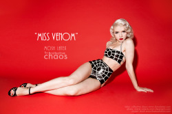 officiallymosh:  Presenting Mosh Latex by Collective CHAOS Design﻿ - &ldquo;Miss Venom&rdquo;, inspired by a stunning vintage suit and my love for old spiderweb motifs.  Photo by Cherie Roberts