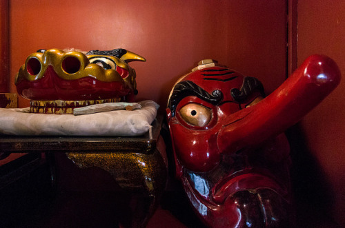 Masks of Tengu and Dragon by beeldmark on Flickr.