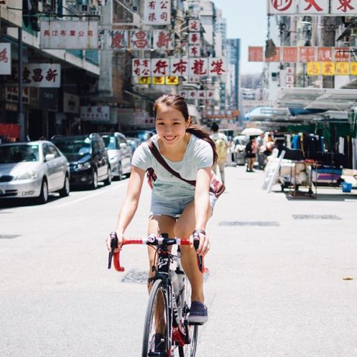 thebicycletree: What’s your #BikeStyleHK? 033 Vivian Ma in Sham Shiu Po photo | @hughesilly bicycle