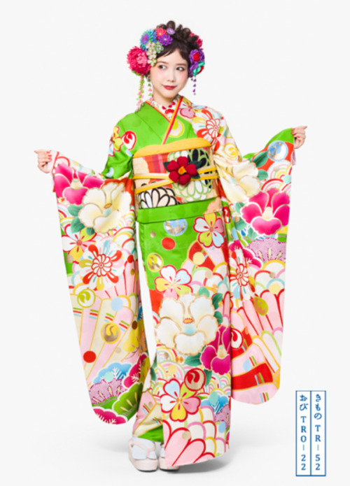 Kamishibai × Tanaka Rina furisode collectionThose bold outfits ain’t for the faint of he