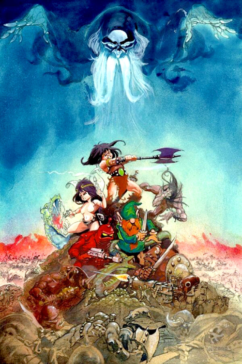 Concept art by Mike Ploog, for Ralph Bakshi’s WIZARDS and LORD OF THE RINGS films. Bakshi&rsqu