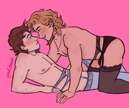 opaldraws:The boys are having some fun with stockings