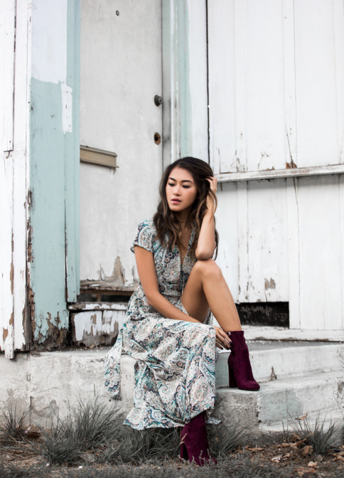Amy Zhang in Steve Madden boots