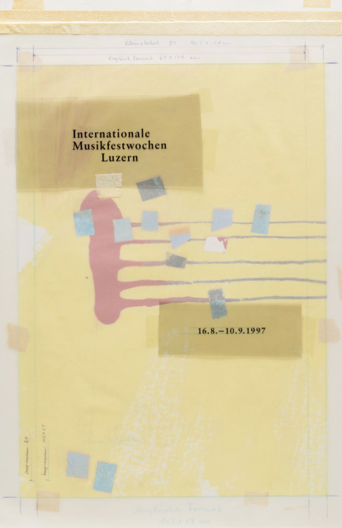Paul Brühwiler, Internationale Musikfestwochen Luzern, (draft), 1997 [Museum für Gestaltung Zürich]
