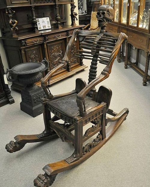 steampunktendencies:“Skeleton rocking chair.
