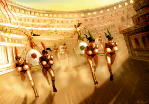bdsmartfantasy:  Ponygirls of Rome by benfan