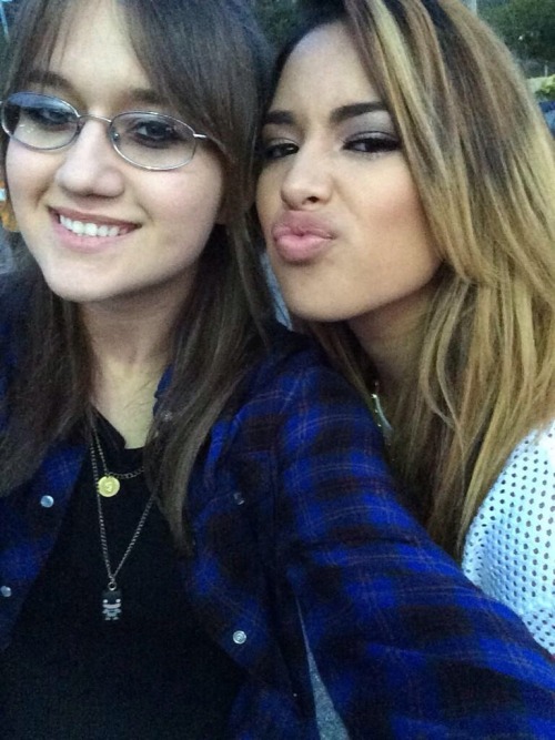 villegas-news:  Jasmine with fans at Chris Brown VS Quincy Baseball Game 