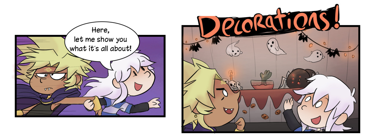 kamydrawstuffs:  X Ryou shows Kek why he loves Halloween!   dang it, I kept the