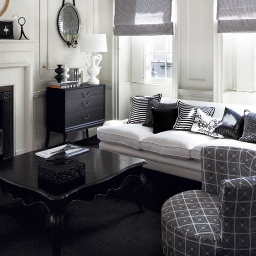 mortisia:  Dream house . Dreamy decorations 2 .Black and White / edit by me 1. Black and White Strip