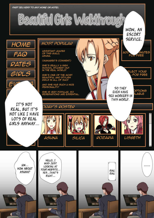 Asuna, The Escort From The Beautiful Girls Walkthrough Company by StudioOnion