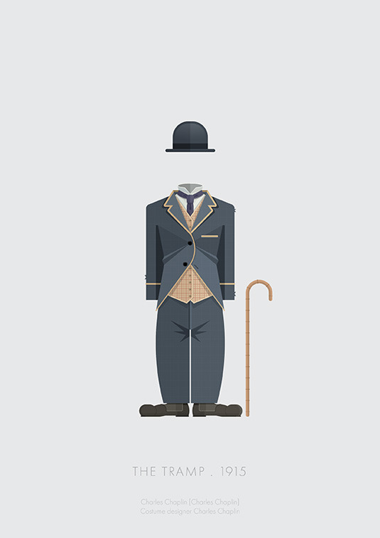 escapekit:  Minimal movie costumesBrazilian design and illustrator Fred Bircha teamed